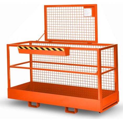 R+R Industrietechnik Arbeitskorb Typ RAK-Big 2000x800x1910mm RAL2004 Reinorange (1/3)