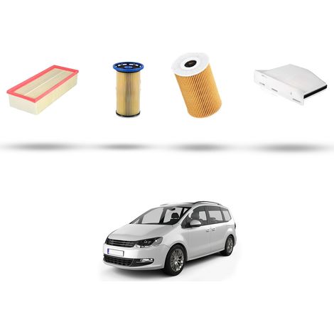 Kit tagliando 4 filtri compatibile con Vw Sharan II (7N) 2.0 TDI 130kw Dal 2013 (1/5)