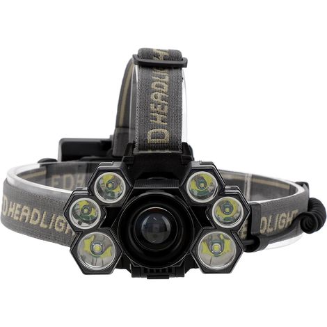 Lampe frontale rechargeable USB à 7 LED haute luminosité pour le camping et la pêche en extérieur (1/5)