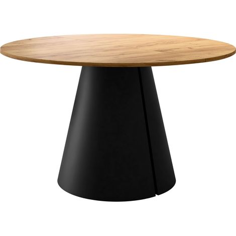 Table Oswego 167, Chêne doré artisanal, 76x0x0cm, Disponible, Stratifié, Métal