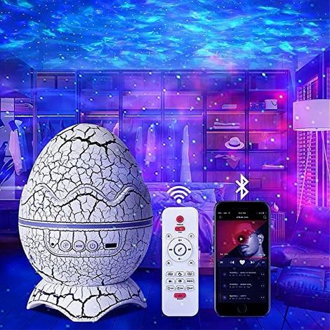TrAdE Shop Traesio - Proiettore Con Lettore Musicale Wireless Dinosaur Egg Galaxy Starry Sky Telecomando - (1/3)