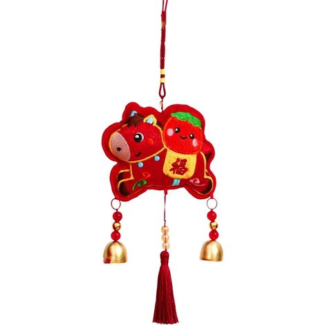 2026 Year of the Lion Horse Pendant, Chinese New Year Decoration for Spring Festival, Hanging Ornament with Good Luck Symbol for Living Room (E) (1/5)