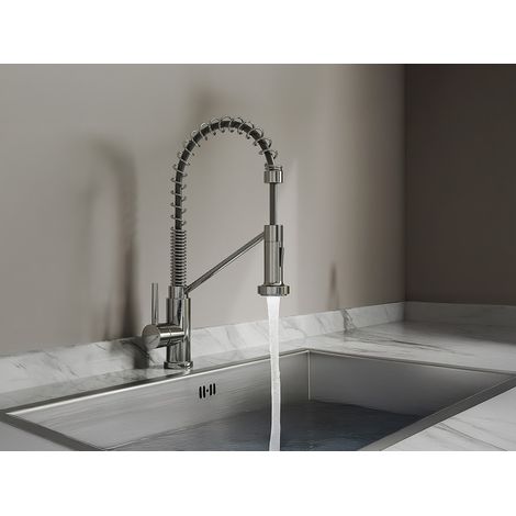 Rubinetto per cucina con doccetta estraibile in Acciaio inossidabile Cromato - ROFLEX (1/4)