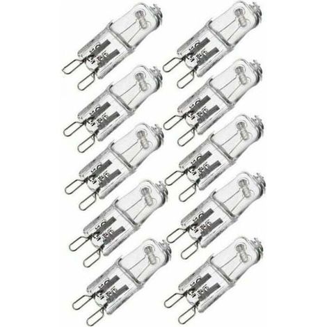 Lot de 10 ampoules filament G9 40W - Capsule halogene - 220/240V (1/5)