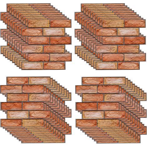 Lot de 30 panneaux muraux en briques 3D autocollants - Décoration murale en PVC 30 x 30 cm - Facile à installer - Effet pierre moderne (1/5)