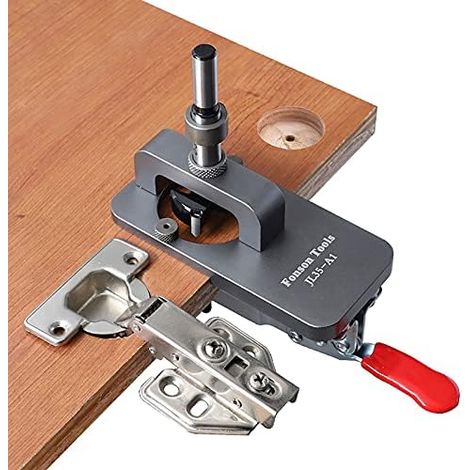 35mm Hole Punch, Hinge Hole Drilling Guide Finding Jig Tool for Door Cabinets DIY Woodworking (1/5)