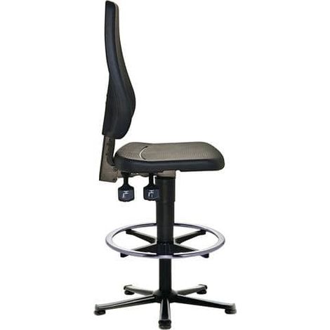 TECWERK Arbeitsdrehstuhl TECWERK Bodengleiter+Fußring Integralschaum schwarz 580-850mm (1/3)