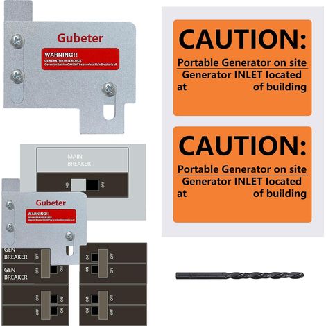 Generator Interlock Kit Compatible with Horizontal Main Cutler Hammer CH Series ONLY 150 or 200 amp Panels, TAN Breaker ONLY. 1 1/2 spacing Between Main and Branch Breaker (1/5)