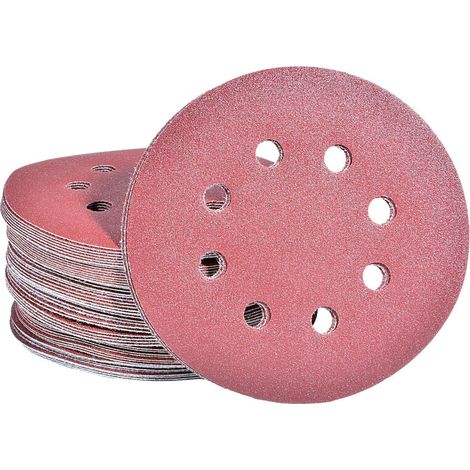 Disques abrasifs auto-agrippants 125mm 8 trous grain 180, lot de 100 (1/5)