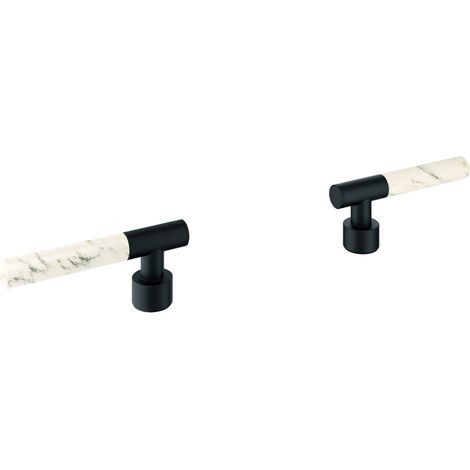 Grohe Atrio Private Collection Hebelgriffe für 21134/21140/20587/20593/25227, White Attica Caesarstone, Phantom Black, 48458KF0 (1/2)