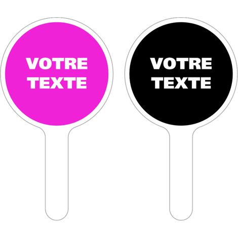 PANNEAU À MAIN PERSONNALISÉ. Noir . - Noir (1/5)