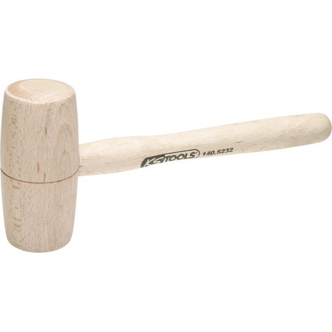 KS Tools - Maillet bois 300g - tête Ø60mm - avec manche frêne galbé - 140.5232