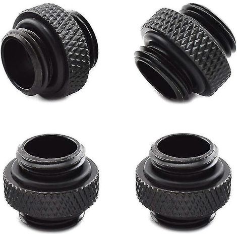Lot de 4 connecteurs mâles-mâles G1/4 pouce 5 mm avec joints toriques d'étanchéité pour rallonges de systèmes de refroidissement liquide pour PC. (1/4)