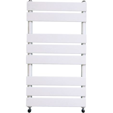 Bathroom Flat Panel Heated Towel Rail Radiator Central Heating 800x450mm White