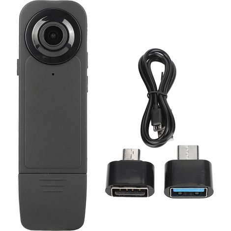 Mini Caméra Corps HD 1920x1080P 6 Heures Autonomie Support 256GB Clip Ceinture Enregistrement Sécurité