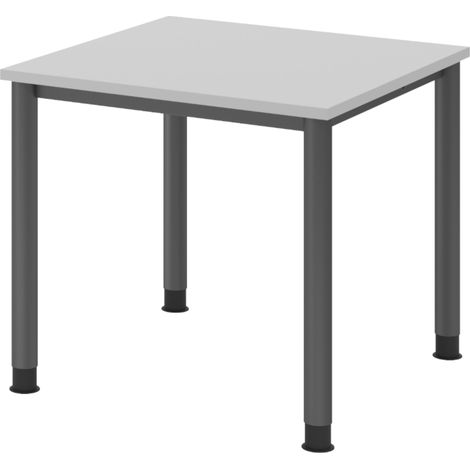 bümö Schreibtisch Serie-H Gestell: Graphit Quadrat: 80 x 80 cm (1/5)