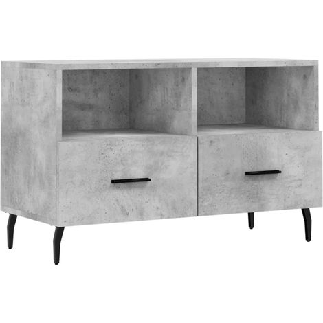 Maison Exclusive - TV-Schrank Betongrau 80x36x50 cm Holzwerkstoff