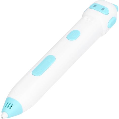 Stylo d'impression 3D intelligent, sûr et à basse température, pour dessiner et dessiner, cadeau idéal pour les enfants. Rechargeable par USB, bleu. (1/5)