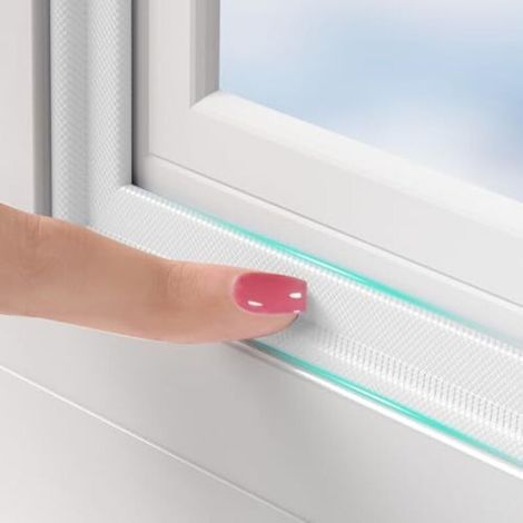 Bande d'étanchéité pour fenêtre, joint de fenêtre autocollant pour espaces de 2 à 7,5 mm sur fenêtres et portes, bande d'étanchéité pour fenêtre, coupe-froid pour fenêtres en bois, fenêtres en plastiq (1/5)
