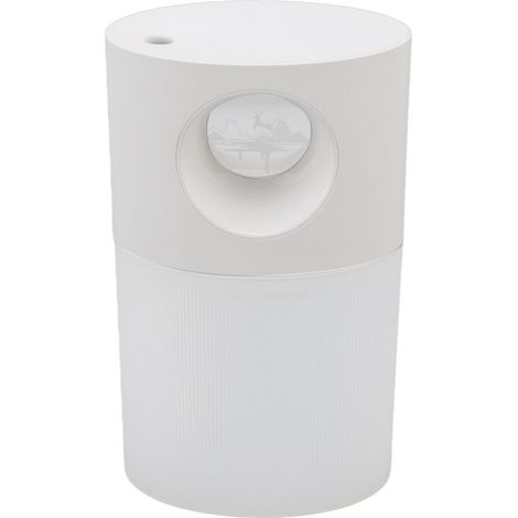 Kleiner, leiser Luftbefeuchter, USB-aufladbar, feiner Nebel, tragbar, mit Nachtlicht, 350 ml, weiß, geeignet für Zuhause und Büro (1/5)