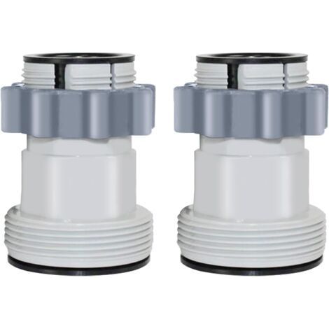 Adaptador para manguera de piscina de 38 mm y 32 mm, conector para manguera de piscina Intex 10722, Bestway, Coleman (paquete de 2) (1/5)
