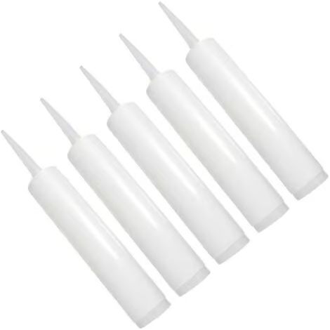 Cartouches de calfeutrage en plastique rechargeables et vides (5 pièces) pour les réparations domestiques, outils de construction polyvalents (1/4)