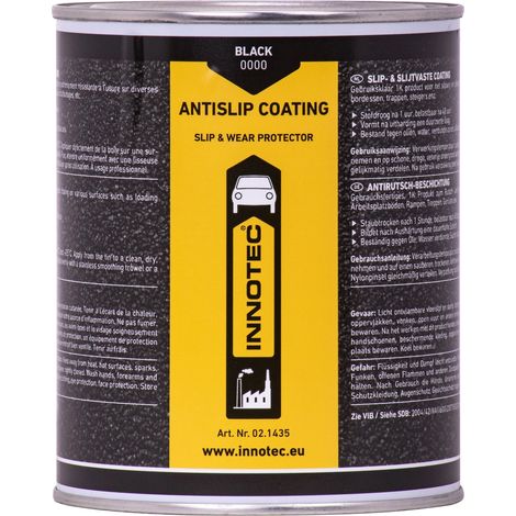 Revêtement antidérapant, antidérapant noir, 1 Liter, peinture noire (1/5)