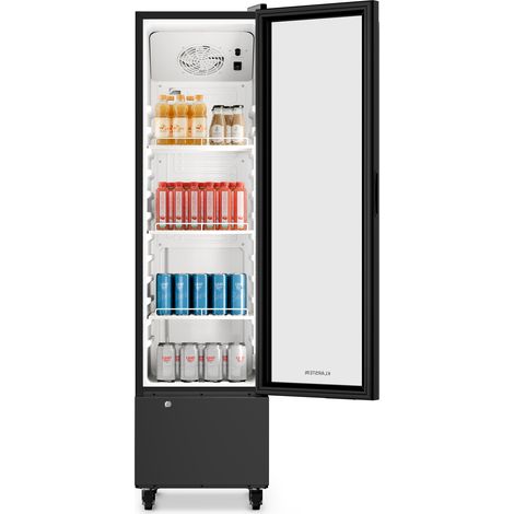 Klarstein GrandCooler Gastro refrigerador de bebidas  163,5 x 43 cm  Iluminación interior LED  Negro