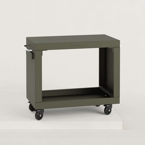 Desserte XL en métal 90x50x80 cm – Acier peint époxy – Poignées inox pour transport – Espace bouteille de gaz – Rangement supplémentaire