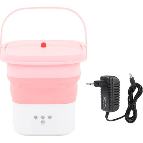 Eosnow Tragbare faltbare Waschmaschine Großkapazität niedriger Rausch Mini kleiner Waschmaschine für Home 100‑240V Pink+weißer EU -Stecker (1/5)