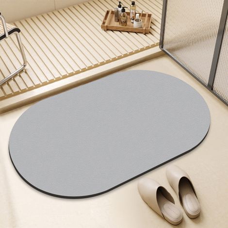 Tapis de bain - Super absorbant, séchage rapide - Dos en caoutchouc antidérapant - Lavable - Tapis de bain - Tapis de douche pour baignoire - Salle de douche - 40 x 60 cm (1/5)