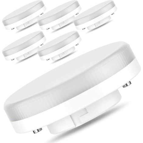 GX53 LED Light Bulb, 7W/550LM, 50W Incandescent/18W CFL Replacement, Warm White 3000K, Non-Dimmable, 175-250V, 4-Pack [Energy Class A+] (1/5)