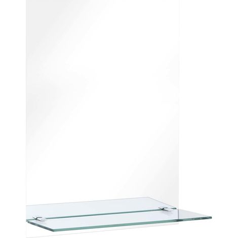 Maison Exclusive - Wandspiegel mit Regal 30×50 cm Hartglas (1/5)