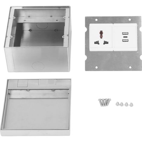 Prise encastrable universelle 4000W, 3 trous 2 USB-A 1 USB-C, étanche, encastrée pour table et sol, AC250V (1/5)