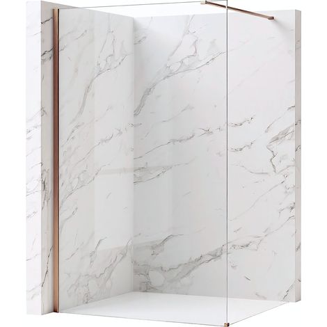 PARED DE LA DUCHA REA FLEXI TRANSPARENT BRUSH COPPER 110 TRANSPARENT