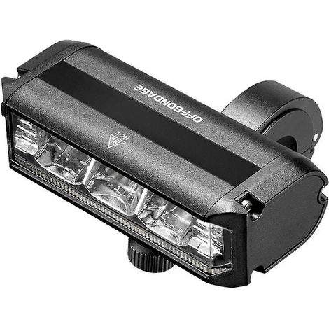 OFFBONDAGE USB-wiederaufladbare LED-Fahrradlampe aus Aluminiumlegierung, wasserdichte Frontleuchte für Mountainbikes und Rennräder (1/5)