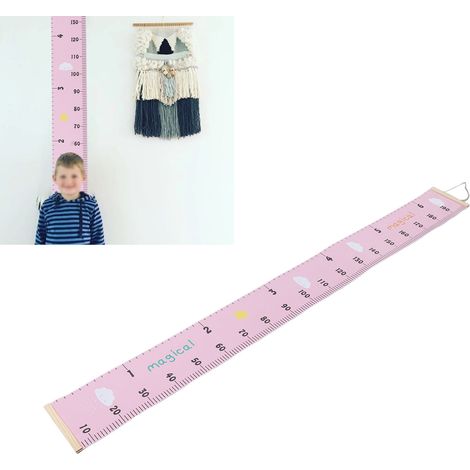Kreative, minimalistische Wandhöhenmesslatte im nordischen Stil, Instagram-tauglich, für Kinder, Fotorequisite, rosa Wolken. (1/5)