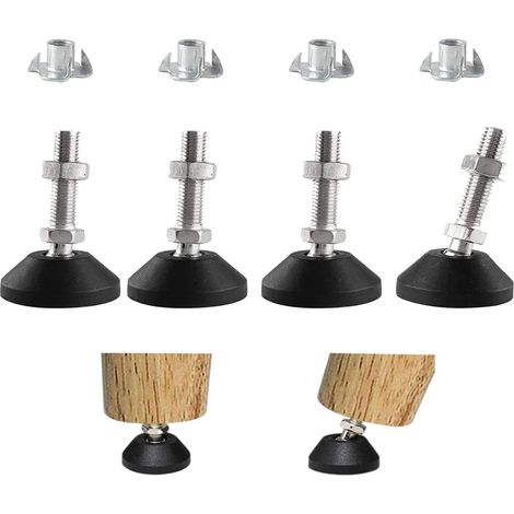 M8 x 30 mm Ø 40 mm - Vis de réglage - Pied de meuble - Peut supporter 450 kg - Pieds réglables - Vis réglables - Pied réglable - Inclinaison maximale de 15 ° (1/5)