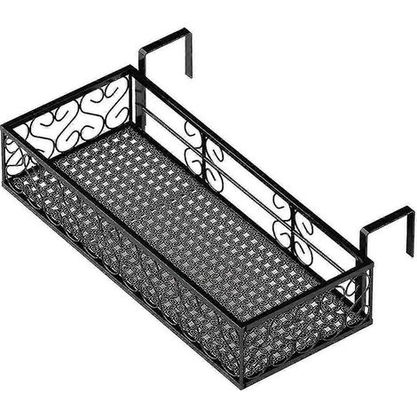 Hängender Balkon-Blumentopfhalter, hängender Blumentopfständer, Balkon-Pflanzgefäß aus Metall (1/5)