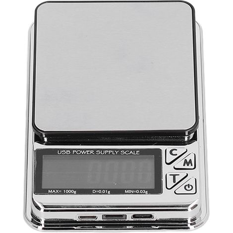 Schmuckwaage mit präzisen Daten, USB-Ladefunktion, stabiler Anzeige und hoher Empfindlichkeit – digitale elektronische LCD-Waage für Goldketten (1/5)