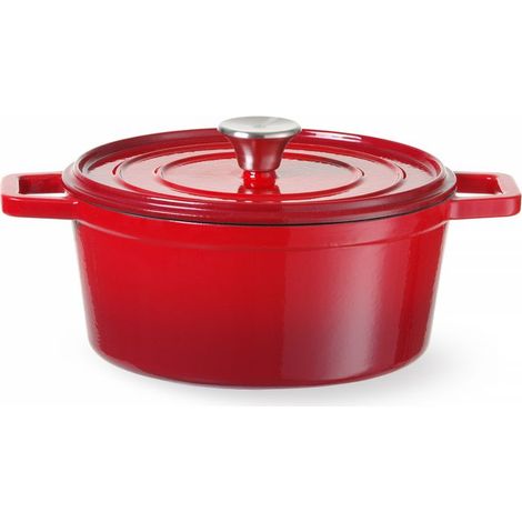 Emaillierter Gusseisentopf 3,7 l rot - Hendi 626832 (1/5)