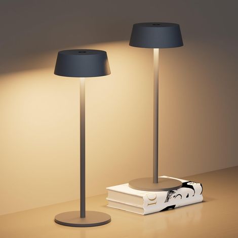 Kligten Lot de 2 LED Dimmable Anthracite Lampes de Bureau (1/5)