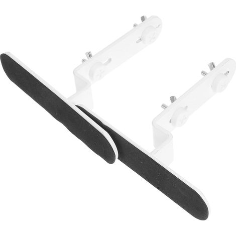 2pièces Support de Panneau Perforé Métal Fixation Bureau à Poser sans Perçage Support Étagère Robuste pour Organisation Murale Bureau Maison Blanc (1/5)