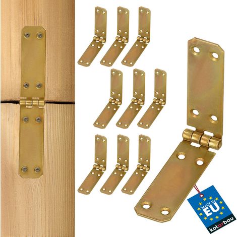 Charnière de caisse - 150 x 25 mm - Lot de 10 - Galvanisé - Charnières de porte - Charnières de placard (1/5)