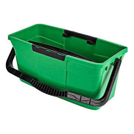 Seau de nettoyage vitres 12 L – 2 compartiments pour mouilleur et raclette – Professionnel pour chantiers humides – Unger (1/3)