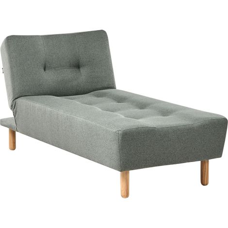 Moderna Chaise Lounge Sedia da letto Recliner Singolo Sleeper Tessuto Verde Alsten