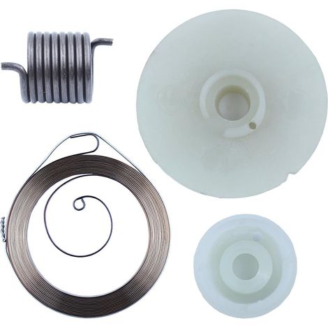 Kit de poulie de démarreur à rappel, ressorts de démarreur pour tronçonneuses à essence Husqvarna 142 137 E 142E 137E, pièces de rechange (1/5)