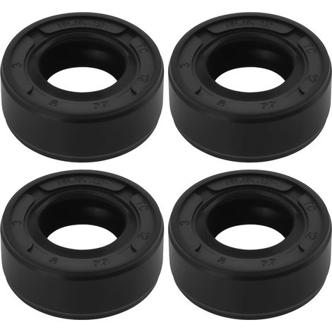 4 Pcs Black Nitrile Rubber Oil Shaft Seals 12 x 22 x 9 mm for Lawn Mower Motorcycle Truck (1/5)