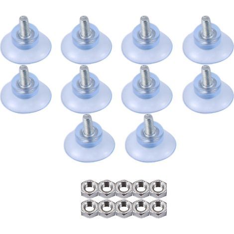 10 robuste Gummisaugnäpfe für Glastischplatten mit M6-Schrauben (1/5)