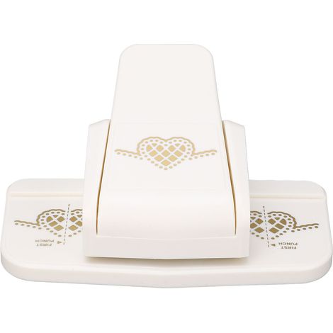 Outil de perforatrice multifonctionnel et portable pour scrapbooking, emballage cadeau et album photo, motif cœur, grand format. (1/5)